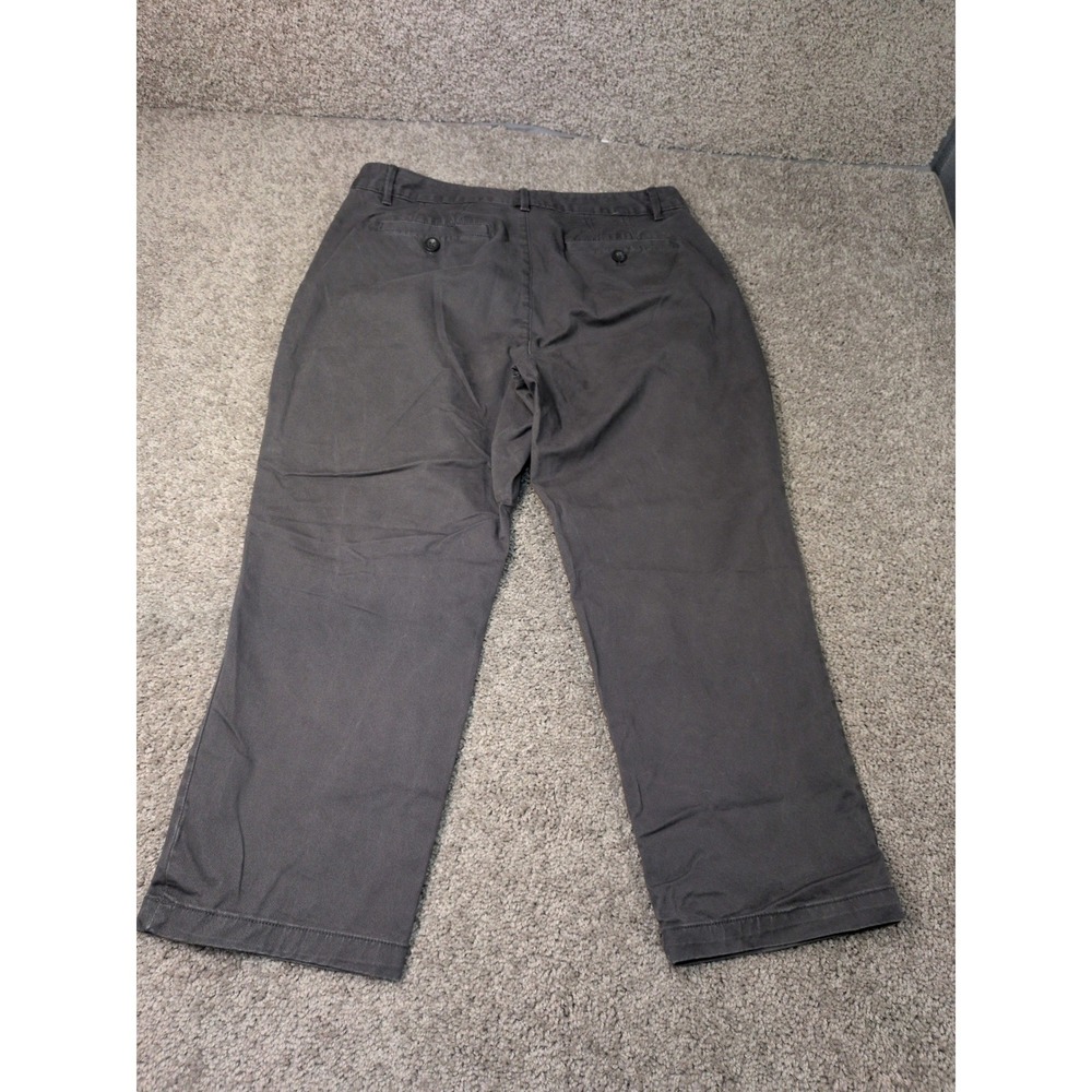 Eddie Bauer Legendwash Curvy Crop Pants Womens 8 Charcoal Gray Stretch 21707034